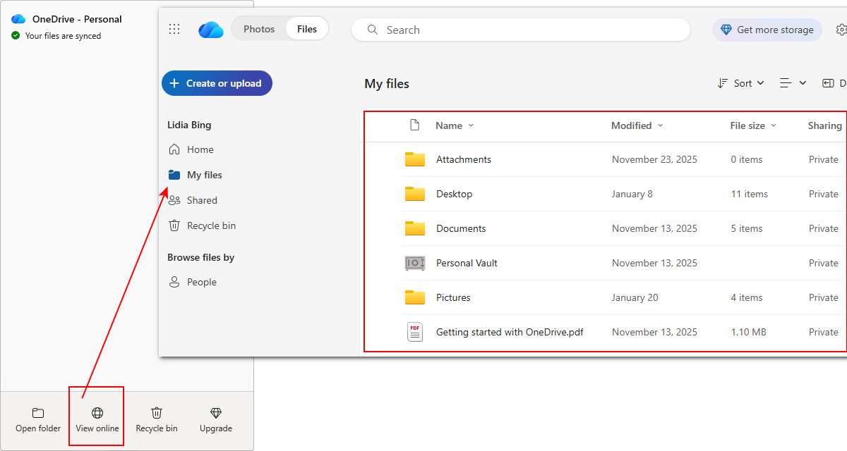 Restaurar archivos tras un formateo rápido con OneDrive