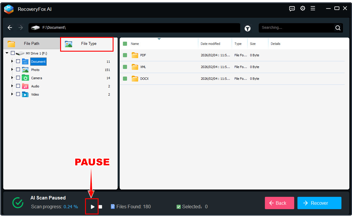 Escanear archivos en un disco duro formateado