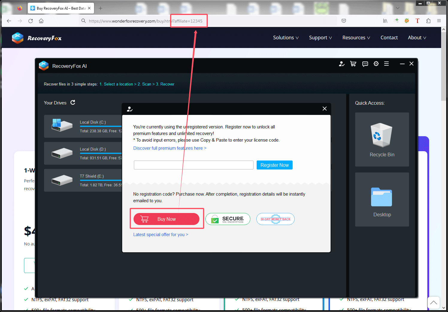 enlace de compra personalizado especial