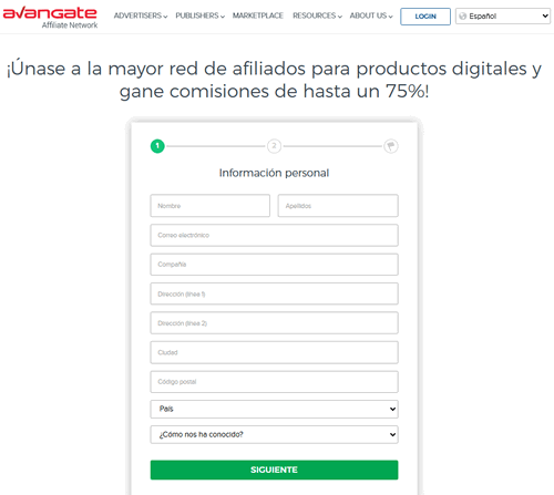 Registrar programa de afiliados de RecoveryFox