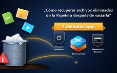 Recuperar archivos eliminados de la Papelera de reciclaje