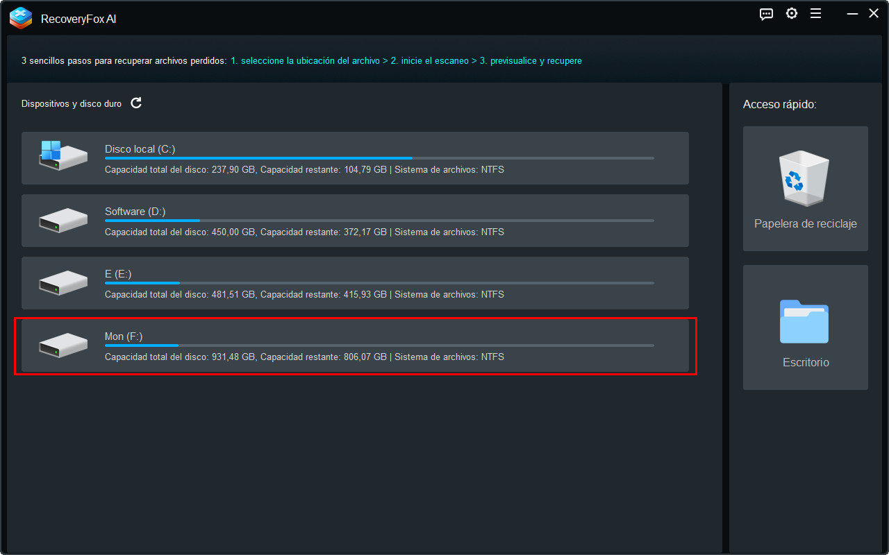Conectar dispositivo externo a Windows