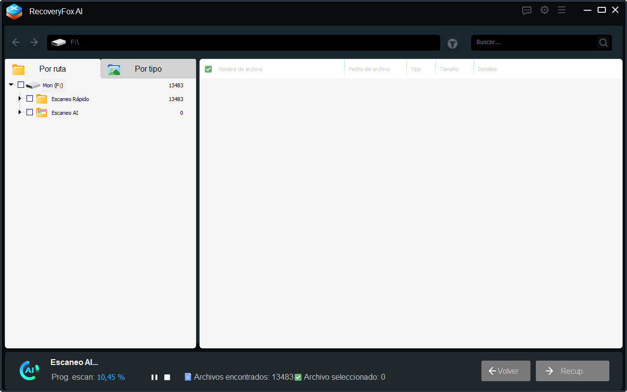 Escanear el dispositivo externo