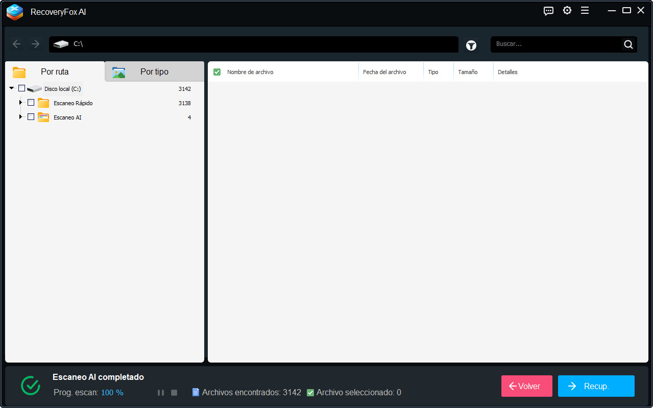 Escanear la unidad interna