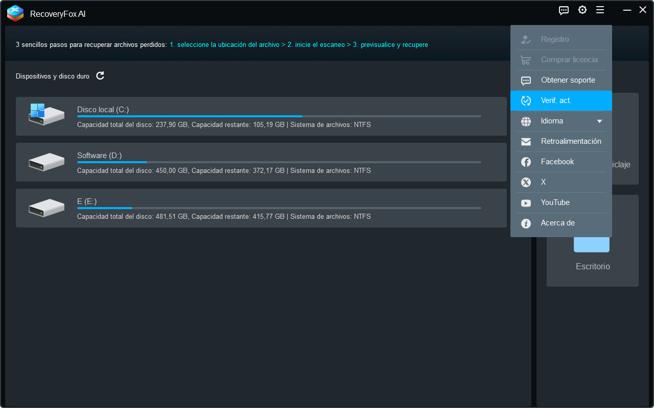 Actualizar RecoveryFox AI