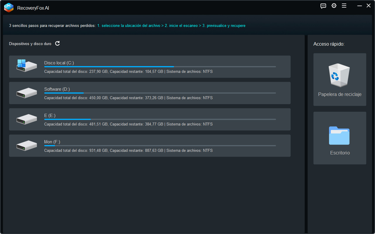Selecciona la ubicación del archivo