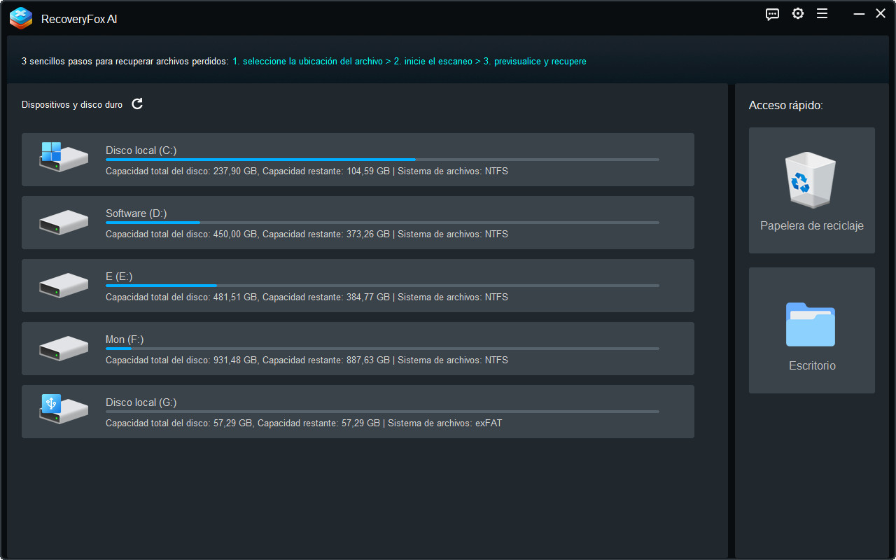 Seleccionar ubicación del archivo