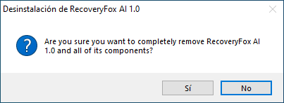 iniciar la desinstalación