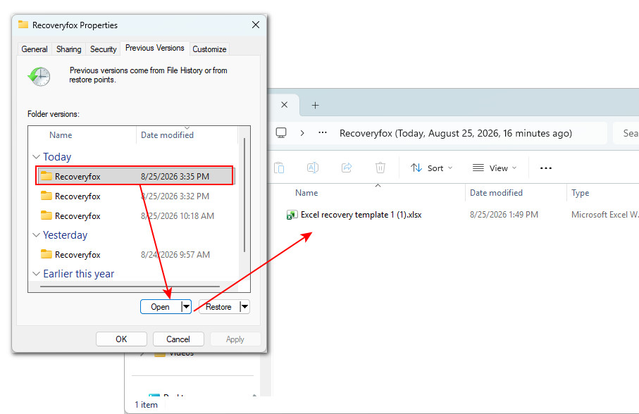 Recuperar un archivo de Excel desde versiones anteriores