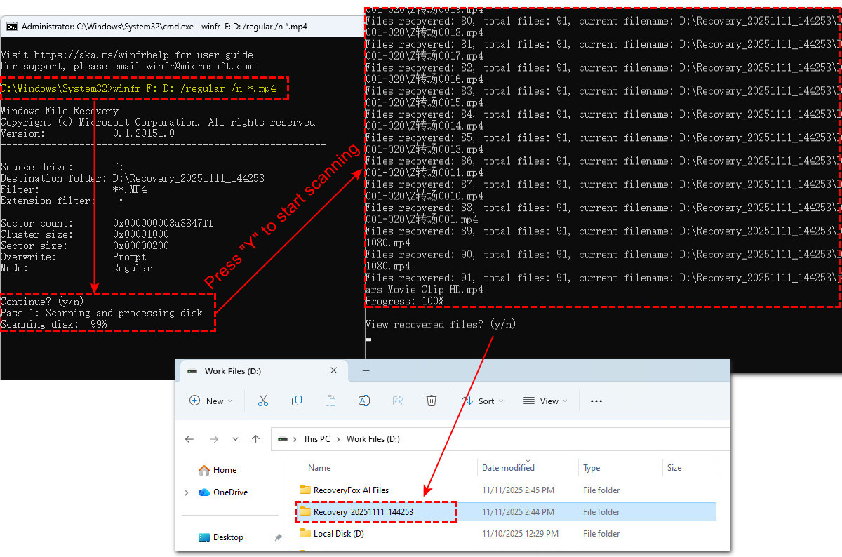Escaneo y Recuperación con Windows File Recovery