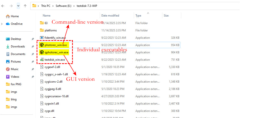 Archivos Zip de TestDisk & PhotoRec