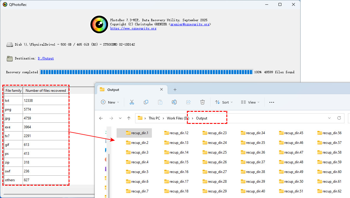 Recuperación con QPhotoRec