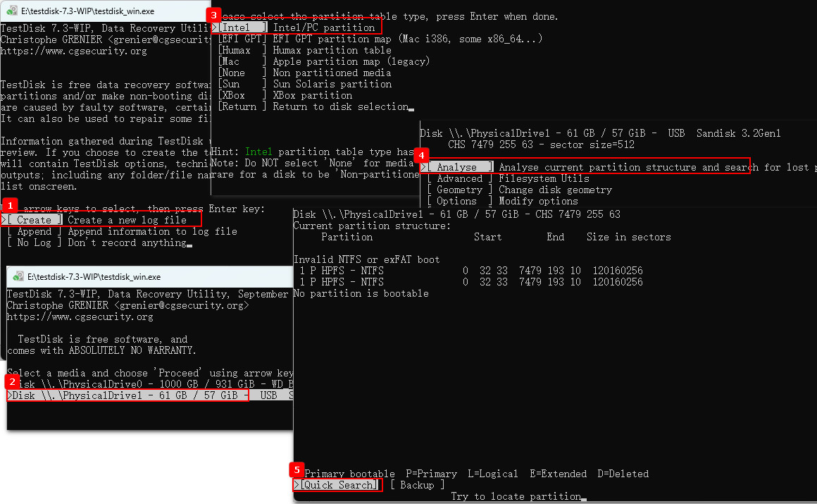 Recuperación de datos de una tarjeta SD RAW con TestDisk